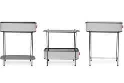 Adoreganizer Table d’appoint multifonctionnelle, gris, 65.5x29x76.5 cm