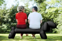 Attackle! Petit banc de jardin, black, 195x55x77.5 cm