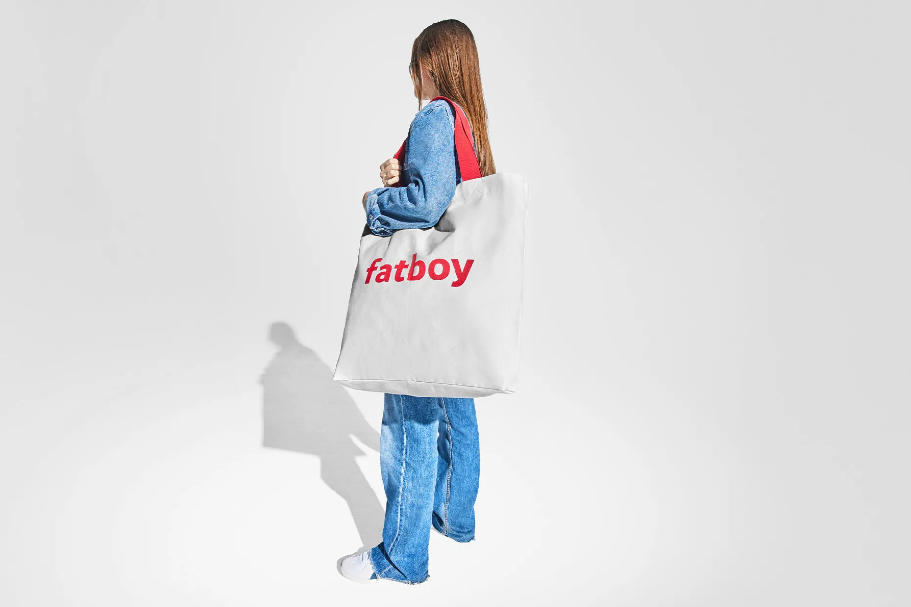 Baggy-Bag Sac en coton, blanc, 61x55 cm
