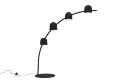Big Lebow Arc lamp, black, 186x234 cm