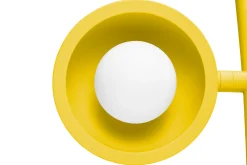 Big Lebow Arc lamp, jaune, 186x234 cm