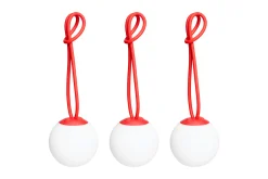 Bolleke Mini set (3 pcs) Petites lampes rechargeables, rouge, 12x12 cm