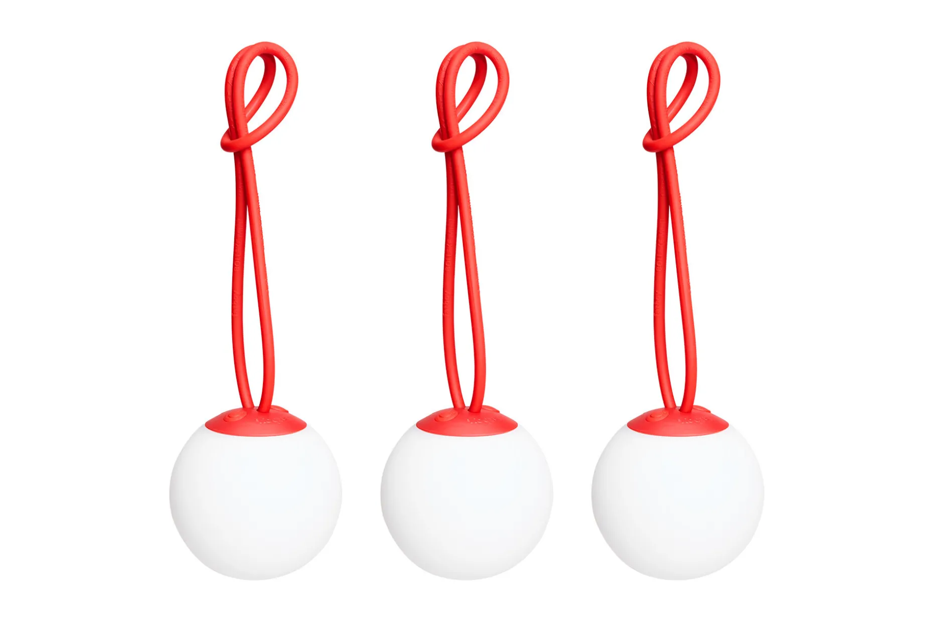 Bolleke Mini set (3 pcs) Petites lampes rechargeables, rouge, 12x12 cm
