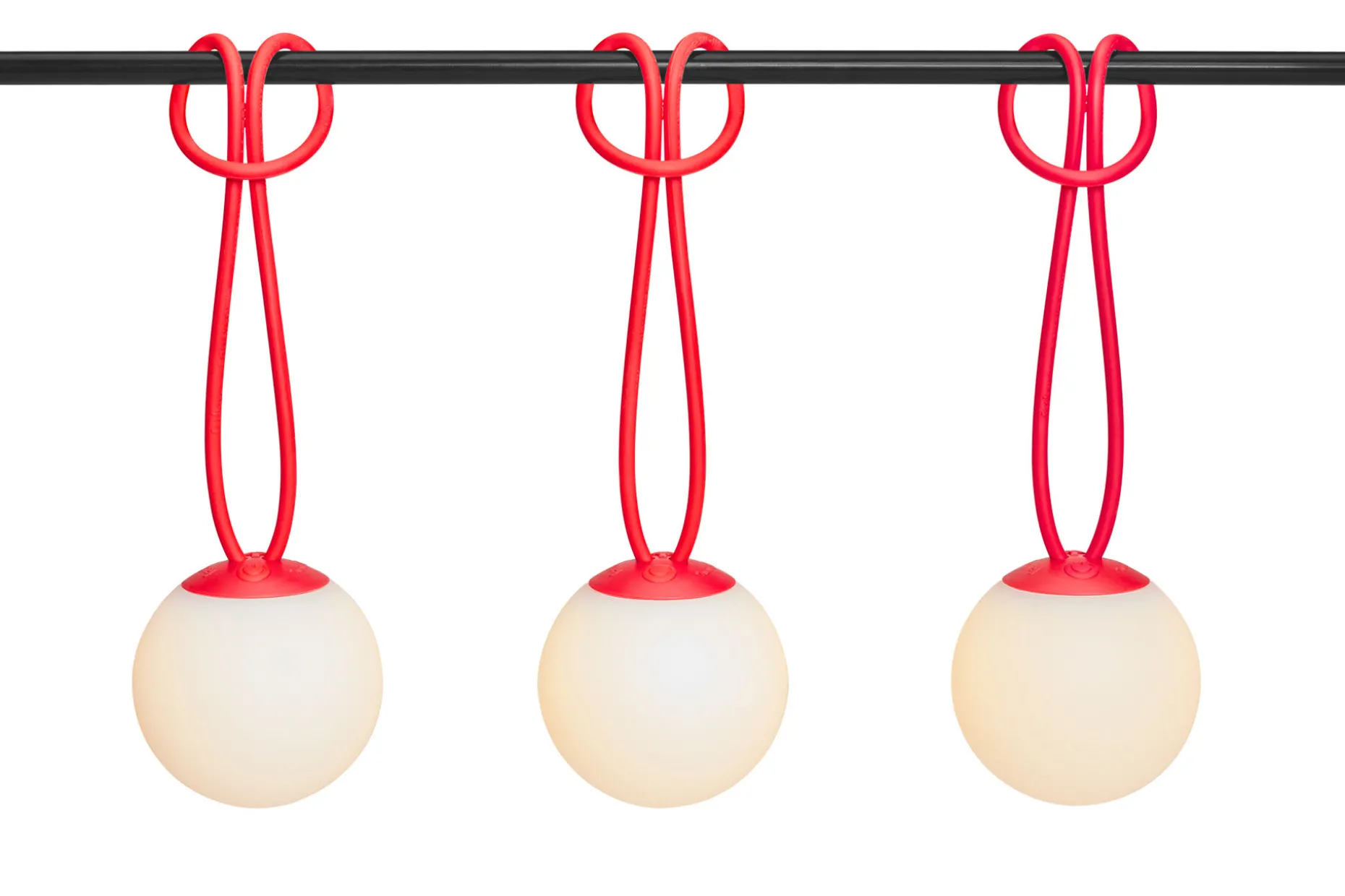 Bolleke Mini set (3 pcs) Petites lampes rechargeables, rouge, 12x12 cm