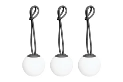 Bolleke Mini set (3 pcs) Petites lampes rechargeables, black, 12x12 cm