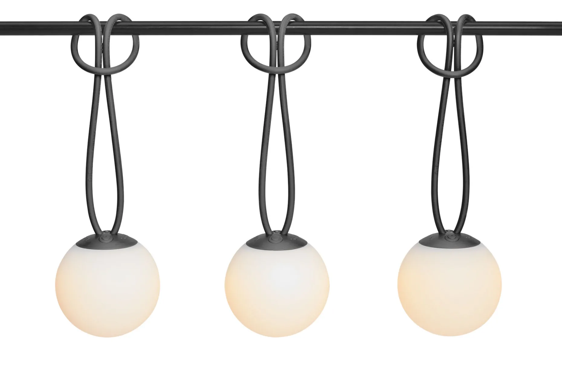 Bolleke Mini set (3 pcs) Petites lampes rechargeables, black, 12x12 cm