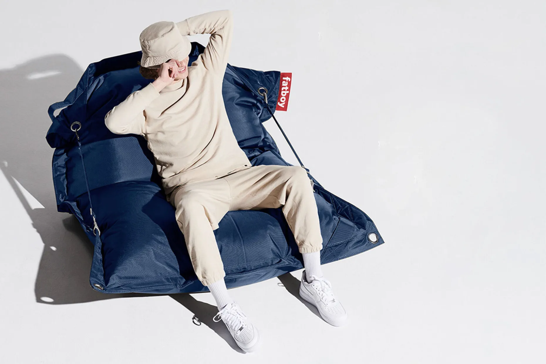 Buggle-Up Pouf, bleu, 137x185 cm