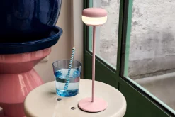 Cheerio Lampe de table sans fil, rose, 8x8x25.8 cm
