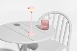 Cheerio Lampe de table sans fil, rose, 8x8x25.8 cm
