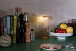 Cheerio Lampe de table sans fil, orange, 8x8x25.8 cm