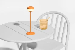 Cheerio Lampe de table sans fil, orange, 8x8x25.8 cm