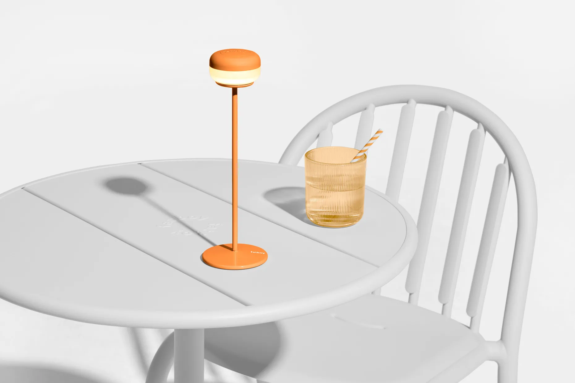 Cheerio Lampe de table sans fil, orange, 8x8x25.8 cm