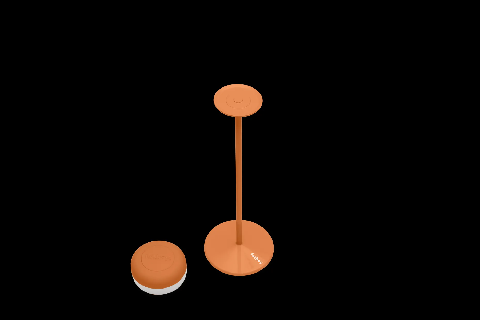 Cheerio Lampe de table sans fil, orange, 8x8x25.8 cm