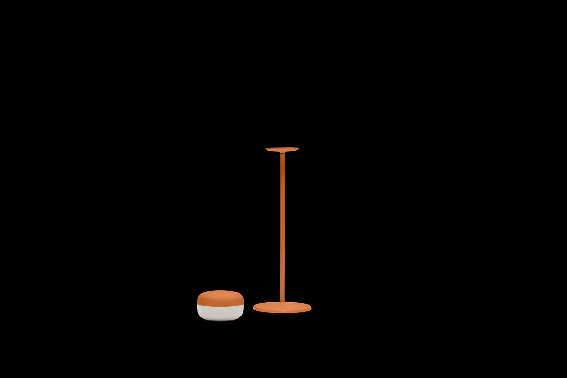 Cheerio Lampe de table sans fil, orange, 8x8x25.8 cm