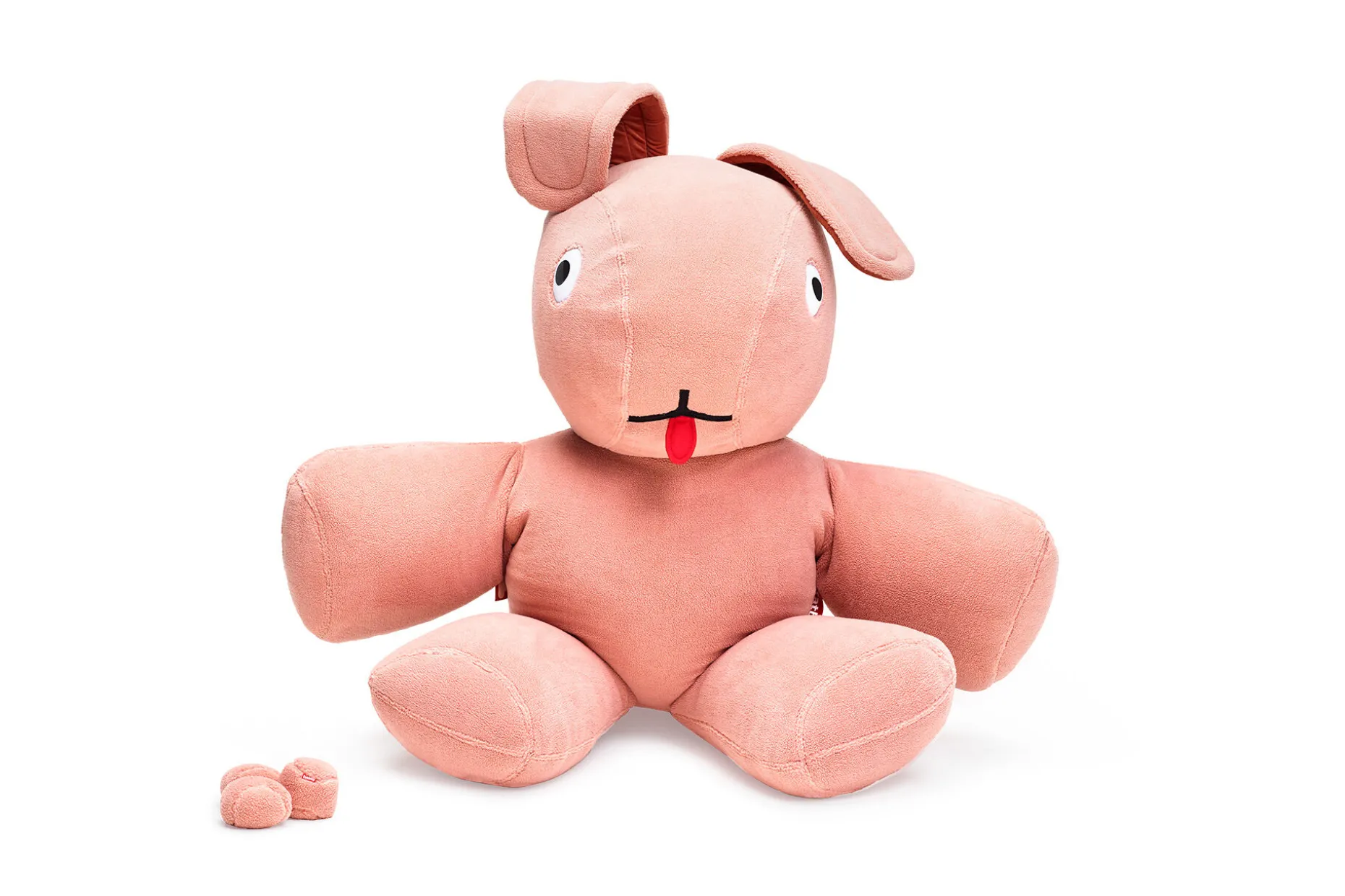 Co9 XS Teddy Lapin en peluche, rose, 180x150x50 cm