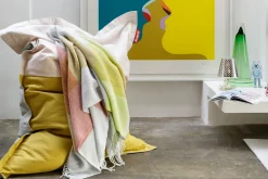 Colour Blend Blanket Couverture en laine, jaune, 130x185 cm