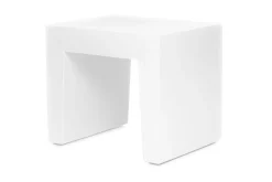 Concrete Seat Tabouret d’extérieur, blanc, 40x50x43 cm