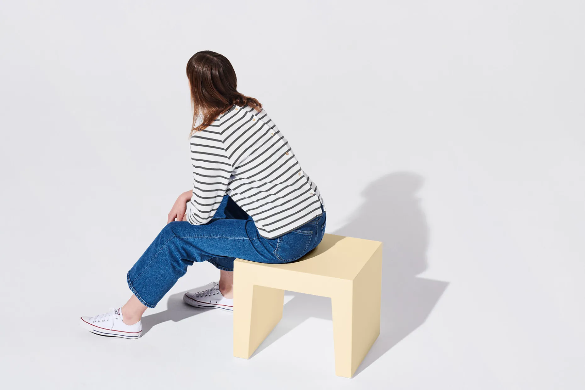 Concrete Seat Tabouret d’extérieur, beige, 40x50x43 cm