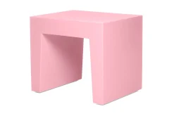 Concrete Seat Tabouret d’extérieur, rose, 40x50x43 cm