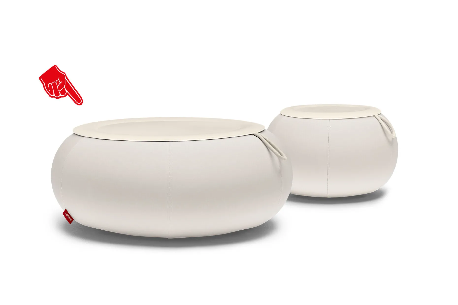 Dumpty Outdoor Tables basses d'extérieur, gris, 78x78x21 cm