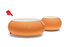Dumpty Outdoor Tables basses d'extérieur, orange, 78x78x21 cm