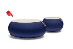 Dumpty Outdoor Tables basses d'extérieur, bleu, 78x78x21 cm