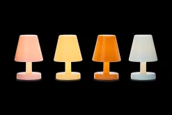 Edison The Ambiance Lampe rechargeable, jaune, 16.5x16.5x25.3 cm