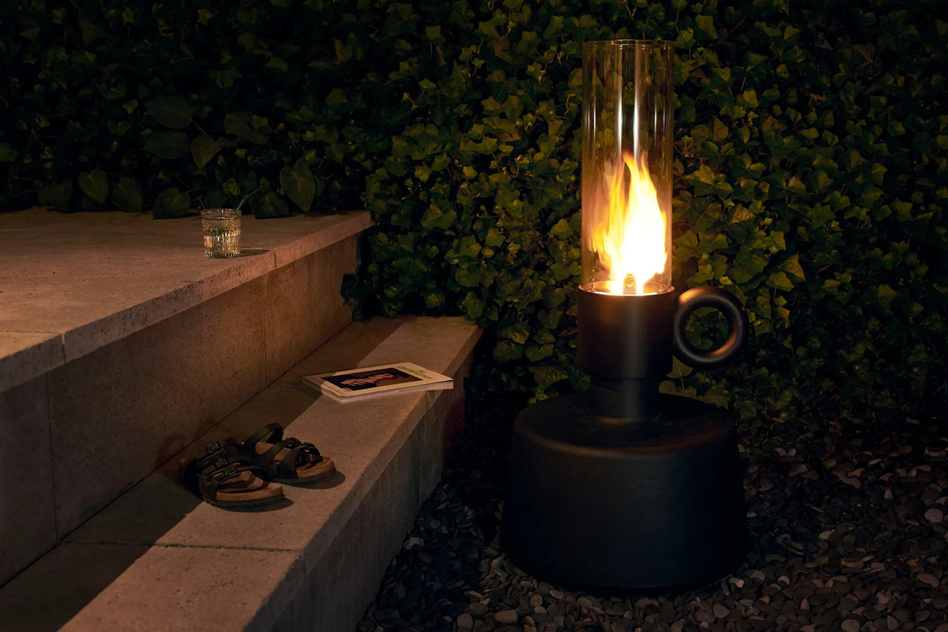 Flamtastique Lampe à huile pour l’extérieur, black, 58.5x115.5 cm