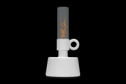 Flamtastique Lampe à huile pour l’extérieur, blanc, 58.5x115.5 cm