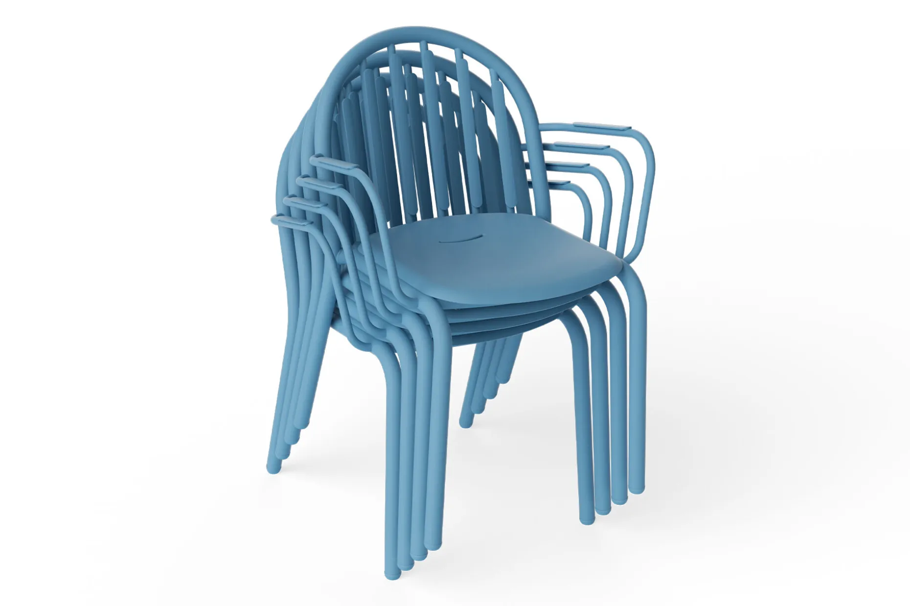 Fred's Armchair Chaise de jardin avec accoudoirs, bleu, 60x59.5x80.5 cm