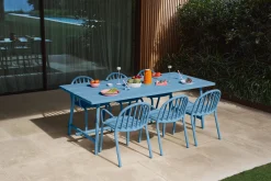 Fred's Armchair Chaise de jardin avec accoudoirs, bleu, 60x59.5x80.5 cm