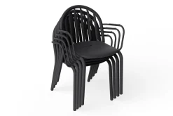 Fred's Armchair Chaise de jardin avec accoudoirs, black, 60x59.5x80.5 cm