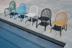 Fred's Armchair Chaise de jardin avec accoudoirs, marron, 60x59.5x80.5 cm
