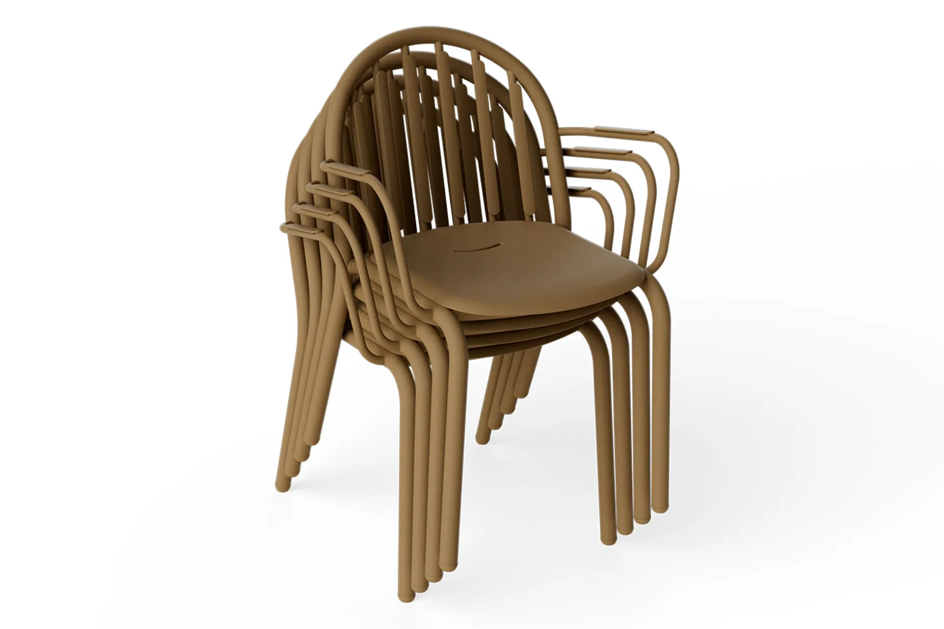 Fred's Armchair Chaise de jardin avec accoudoirs, marron, 60x59.5x80.5 cm