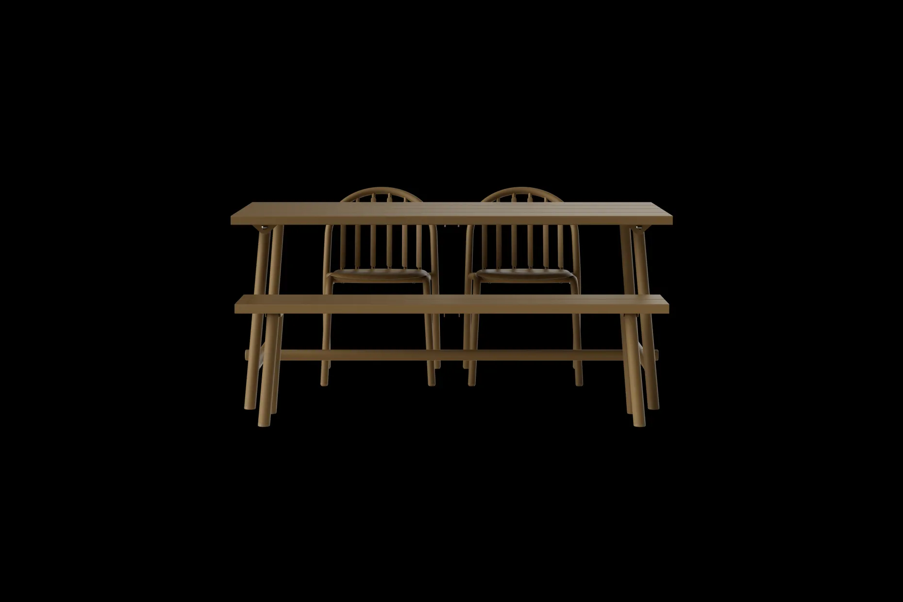 Fred's Bench Banc de jardin, marron, 160x40x46.5 cm