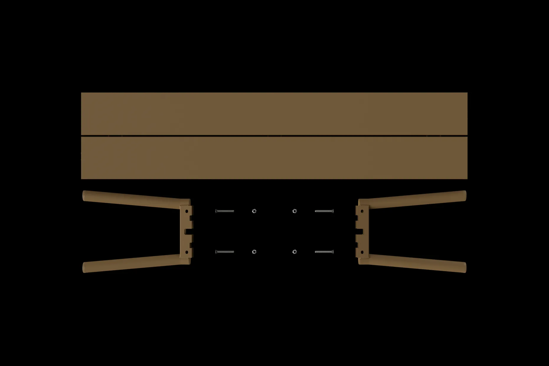 Fred's Bench Banc de jardin, marron, 160x40x46.5 cm