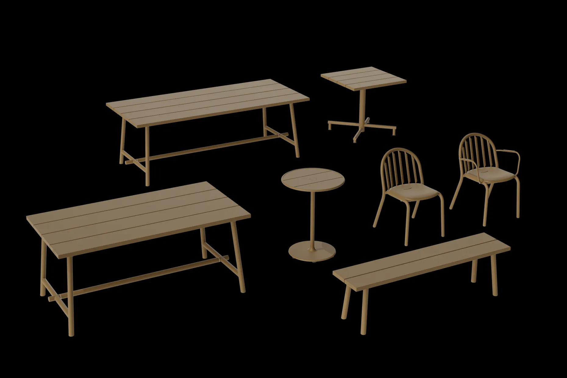 Fred's Bench Banc de jardin, marron, 160x40x46.5 cm