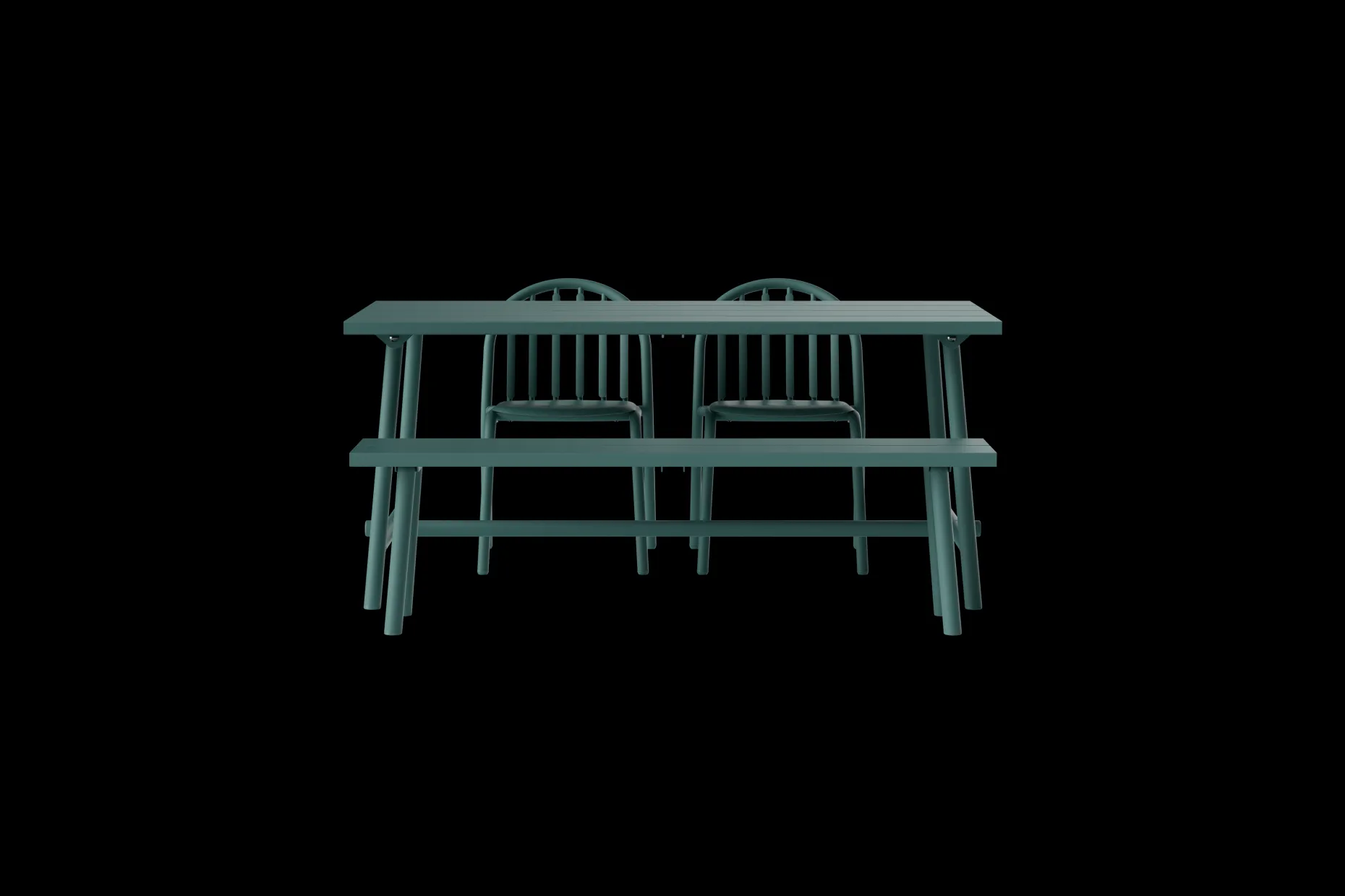 Fred's Bench Banc de jardin, vert, 160x40x46.5 cm