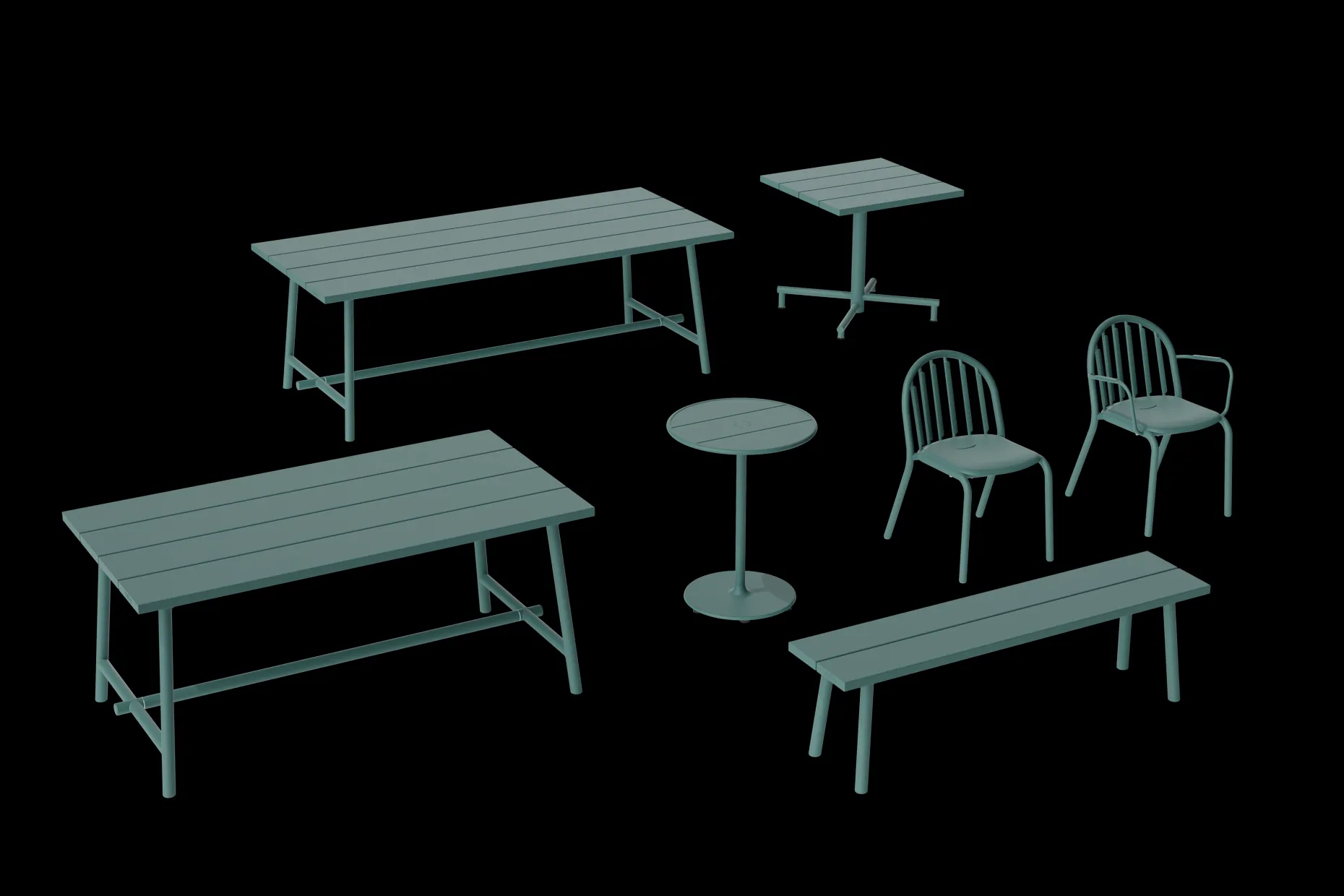 Fred's Bench Banc de jardin, vert, 160x40x46.5 cm