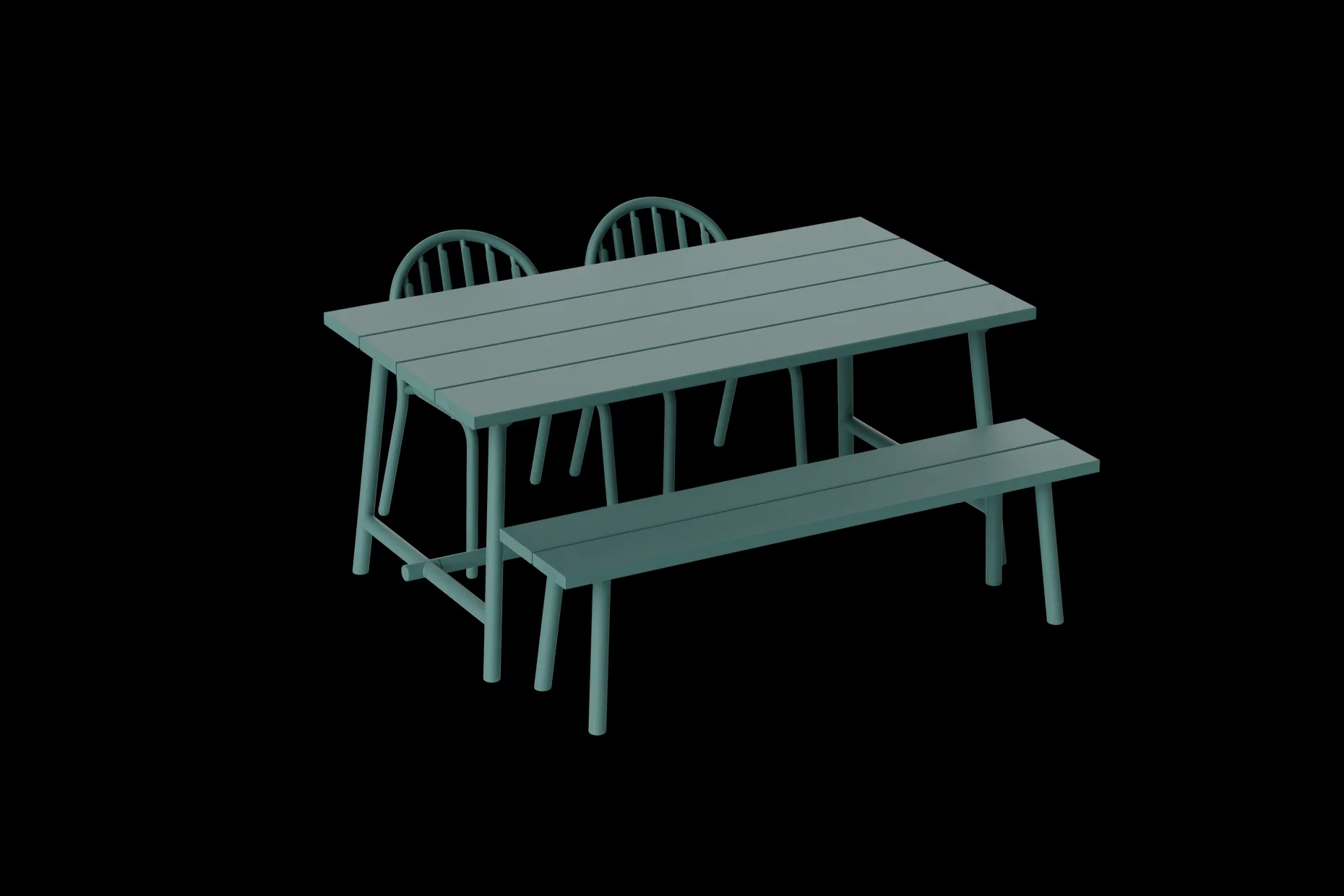 Fred's Bench Banc de jardin, vert, 160x40x46.5 cm