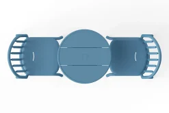 Fred's Bistreau Petite table de jardin ronde, bleu, 60x60x76 cm