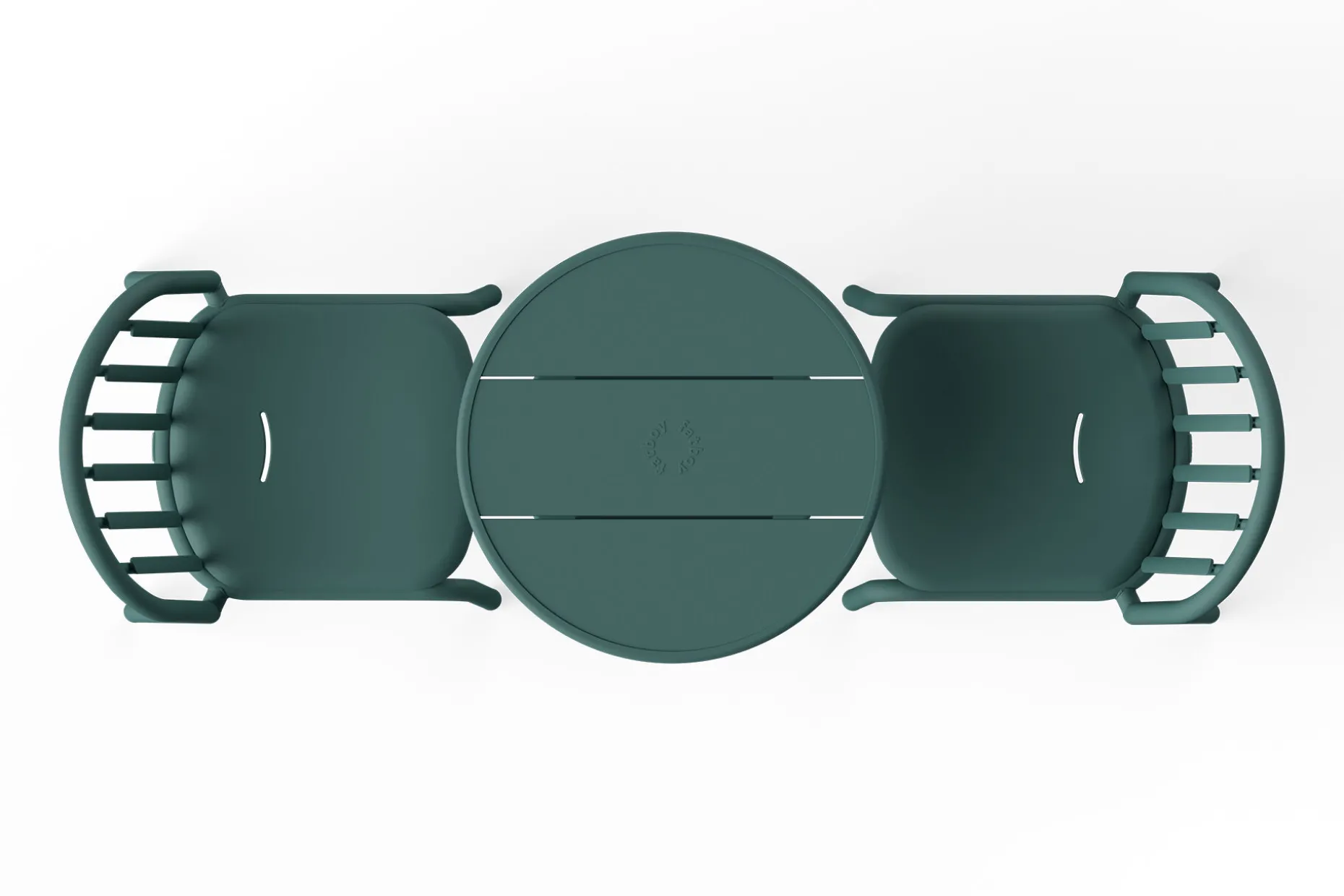 Fred's Bistreau Petite table de jardin ronde, vert, 60x60x76 cm