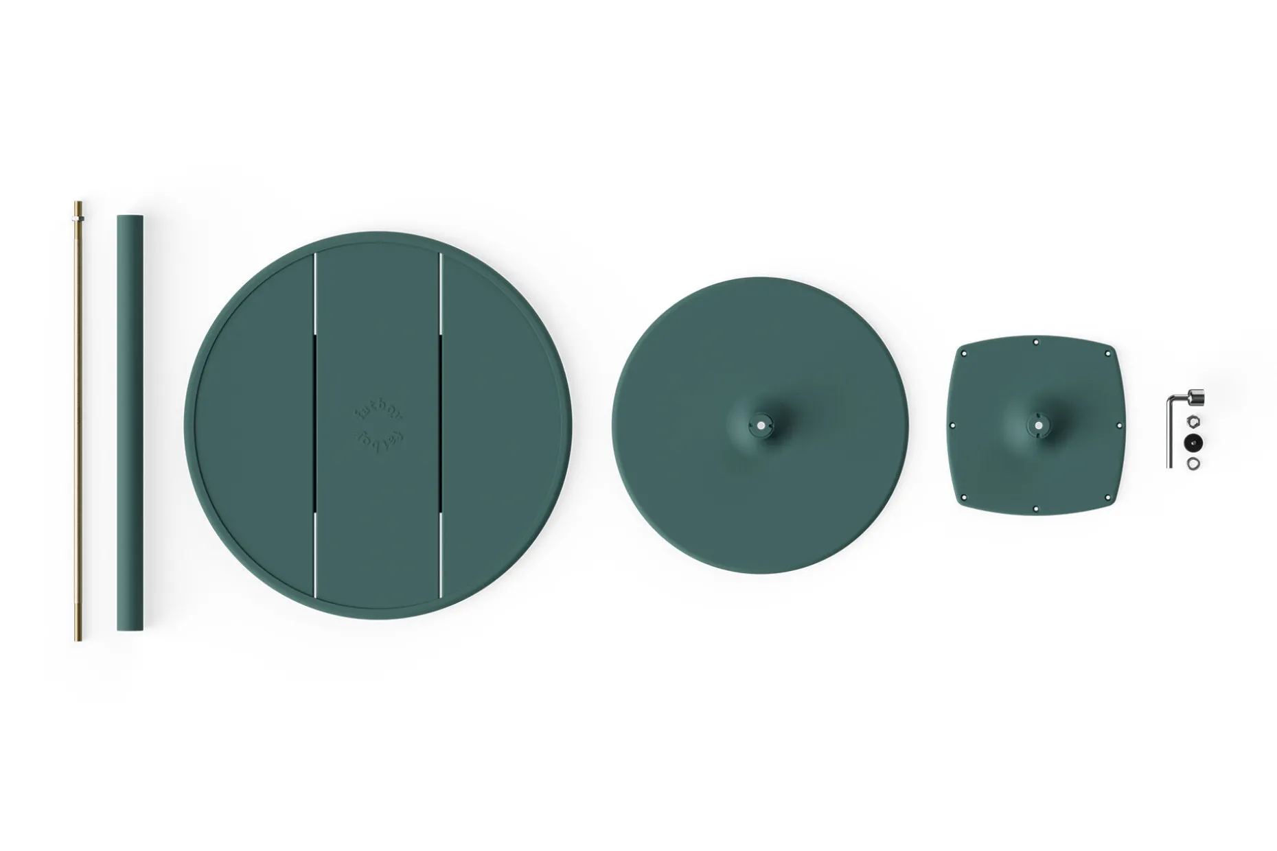 Fred's Bistreau Petite table de jardin ronde, vert, 60x60x76 cm