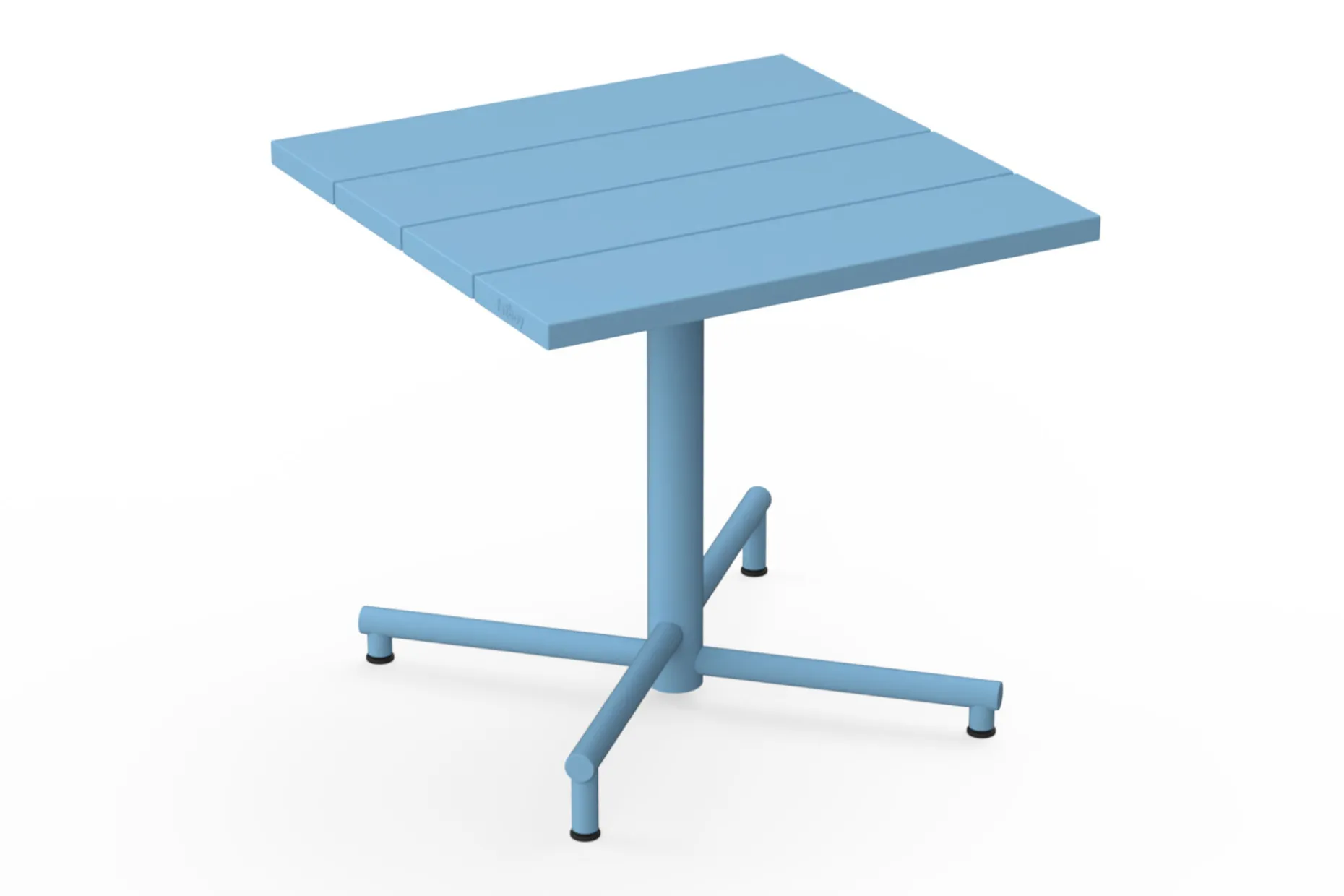 Fred's Square Bistreau Petite table de jardin carrée, bleu, 80x80x76 cm