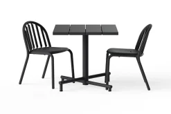 Fred's Square Bistreau Petite table de jardin carrée, black, 80x80x76 cm