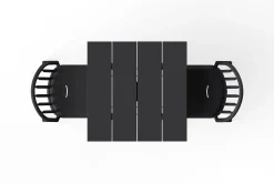 Fred's Square Bistreau Petite table de jardin carrée, black, 80x80x76 cm
