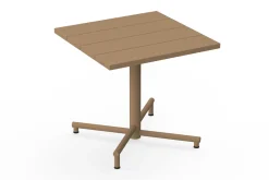 Fred's Square Bistreau Petite table de jardin carrée, marron, 80x80x76 cm