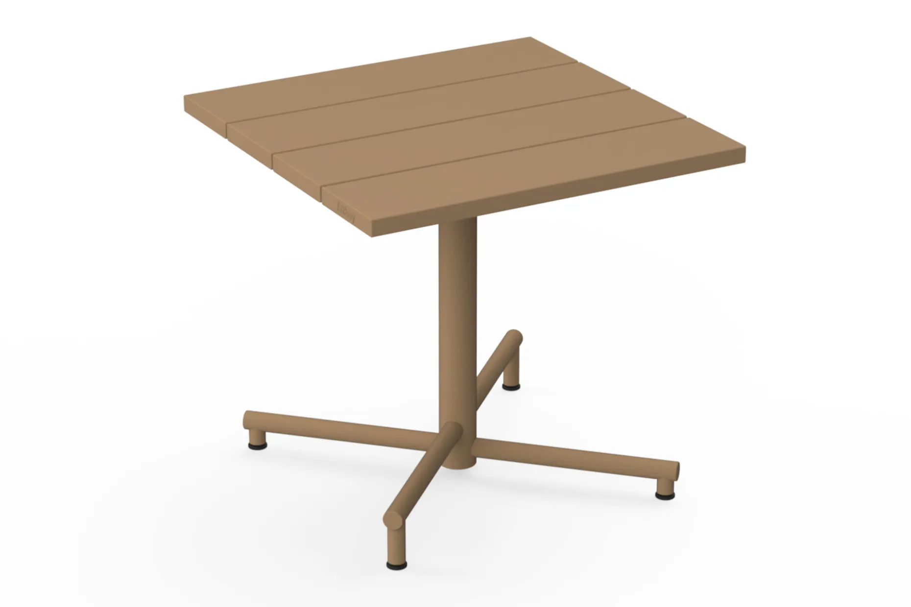 Fred's Square Bistreau Petite table de jardin carrée, marron, 80x80x76 cm