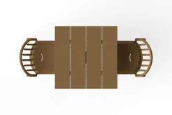 Fred's Square Bistreau Petite table de jardin carrée, marron, 80x80x76 cm