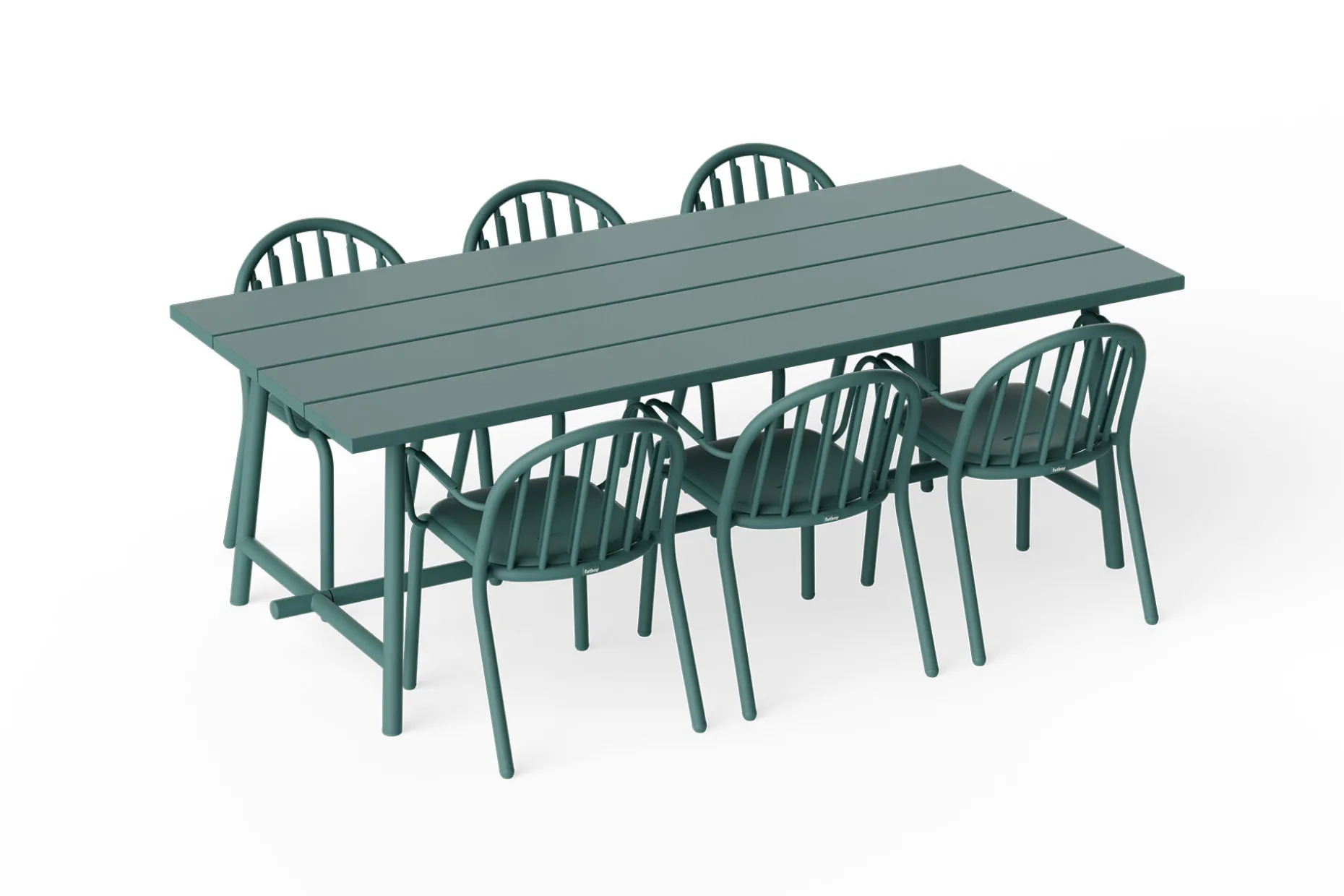 Fred's Table Table de jardin, vert, 220x100x76 cm